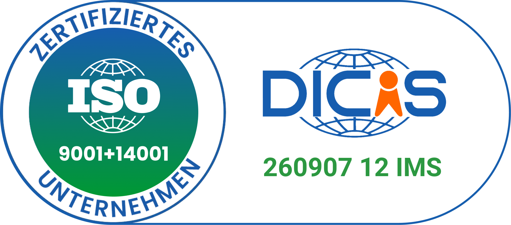 DICIS ISO 9001 und ISO 14001